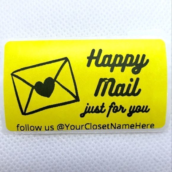 8/$20 40ct Customizable Stickers 2.25" x 1.25" Yellow Labels - Picture 1 of 1